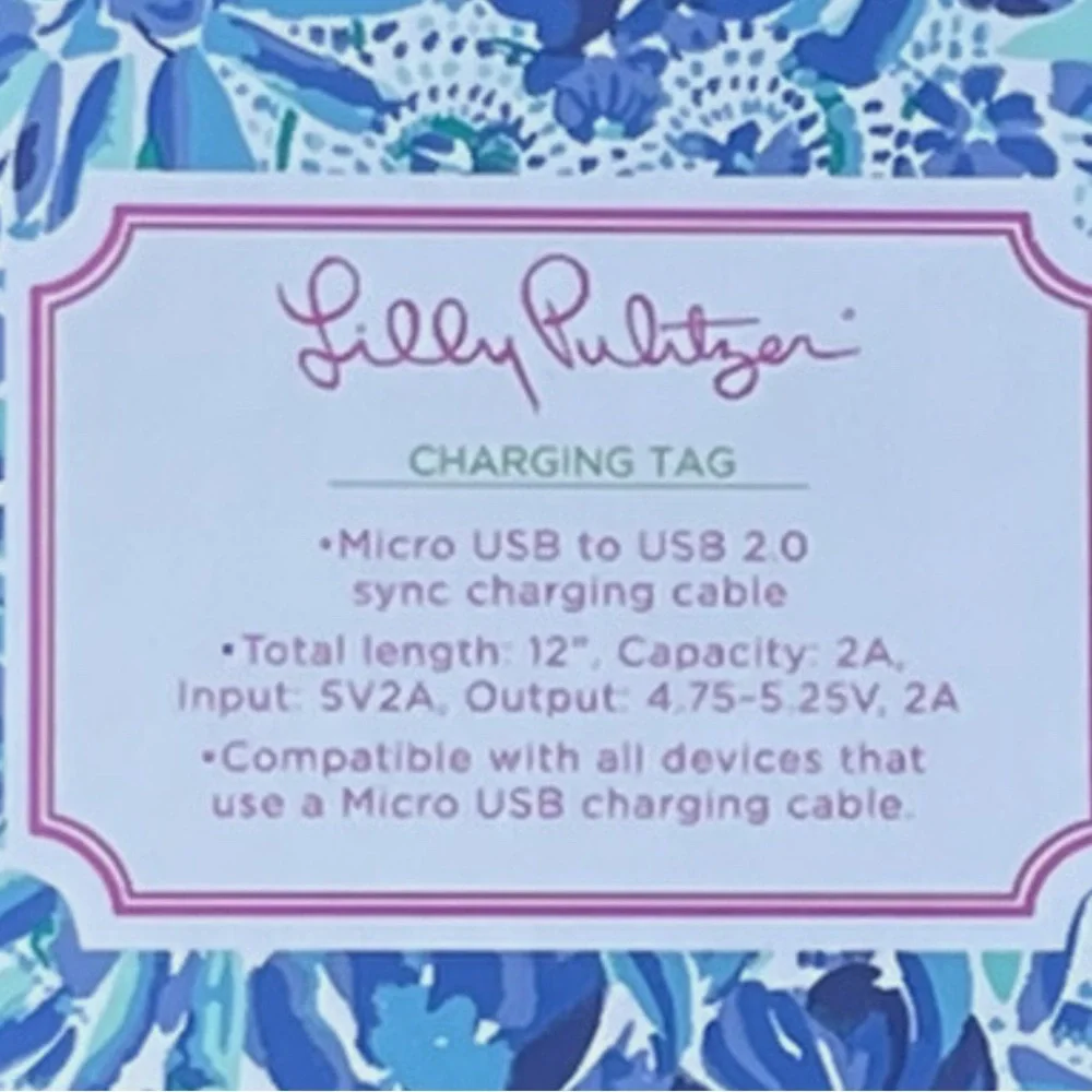 Lilly Pulitzer USB Charging Keychain